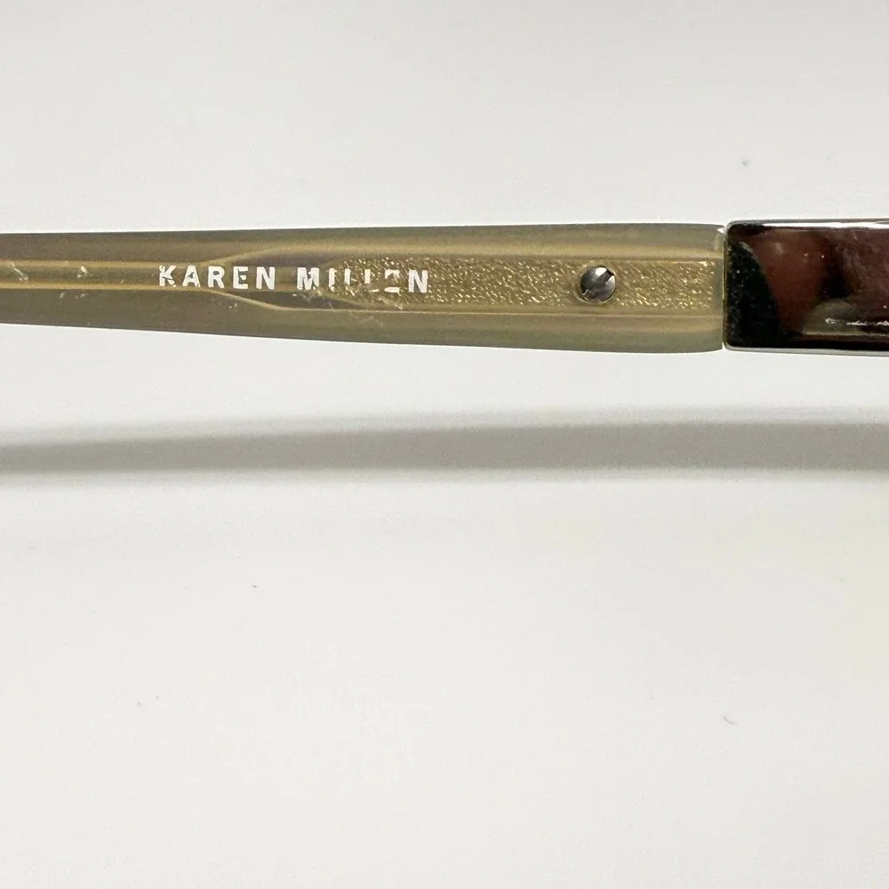 Karen Millen KM0115 Olive Green Brown Rectangular Eyeglass Frames 52-15-135